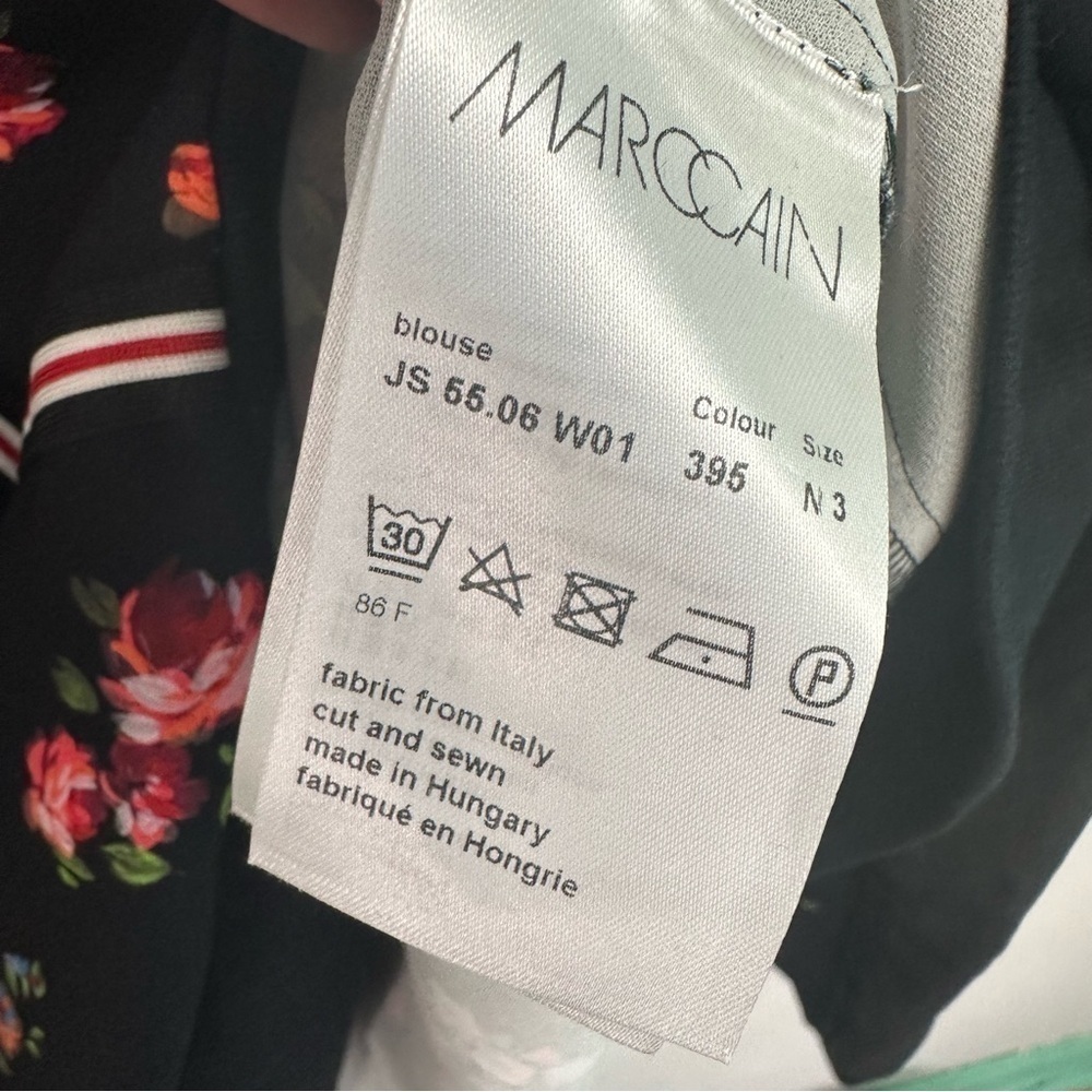Marc Cain Floral Long Sleeve Blouse Size 8 - Picture 12 of 13
